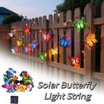 Realistic Butterfly Led String Light Set Solar Butterfly Decorative Lamp