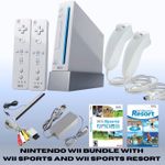 Nintendo Wii Console Kit Inc Wii Sports And Wii Sports Resort 2 Remotes + Cables