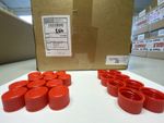 Kisico 25mm Screw Caps DIN22 made Of Red PP Unwadded For Glass Vials Job Lot