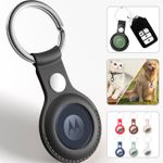 Moto Tag Case For Motoroal Moto Tag Tracker PU LEATHER Car Key Chain Ring Holder