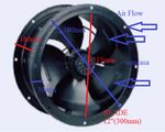 300mm Industrial Duct Fan Cased Axial Commercial Kitchen Canopy Extractor,300S-T