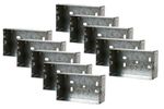 2 Gang Metal Back Box 35mm Deep for Electrical Wall Double Socket - 1 5 10 50