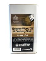 Sovereign Exterior Wood Oil & Decking Stain, Sheds & Fences Oak 5L