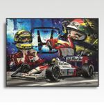AYRTON SENNA A3 print from painting by Greg Tillett poster Formula One F1 art