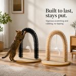 Pet Scratching Arch and Self Grooming Brush for Indoor Play, Interactive Toy