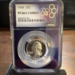 1954 25c NGC PF 66⭐️ Cameo