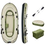 348×141cm Inflatable Dinghy 3 Person with Aluminum Paddle Bestway Voyager 500