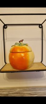 Vintage Marmalade Pot Apple Design 1960s West Germany Kitchenalia