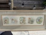 Vintage Beatrix Potter Framed Prints Panorama Peter Rabbit Mid Century Nursery