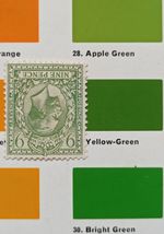 King George V GB 9d Unique Shade Yellow Green SG.427Wi N43a MNH Good Quality VF