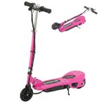 HOMCOM Foldable Electric Kids Scooter, for Ages 7-14 Years, Pink