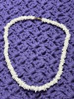 Vintage Puka Shell Necklace Barrel Clasp 17 inches Long
