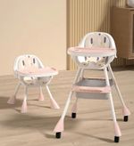 PINK Adjustable 3-In-1 Baby Highchair Infant High Feeding Seat Toddler Table