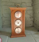 Wooden Weather Station  Barometer Hygrometer Thermometer 1960s Instrument