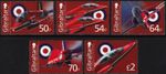 RAF RED ARROWS 50th Anniversary 5v MNH Hawk Aircraft Stamp Set (2014 Gibraltar)