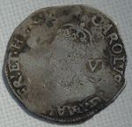 Charles I Hammered Silver Sixpence, mm Crown, Stuart Period, 25mm 2.78g