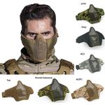 Tactical Steel Mesh Airsoft Adjustable Lower Face Half-Face Mask Protective Gear