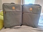 iT Hand Luggage Cases x2 Grey. 55CM X 40 X 20CM.