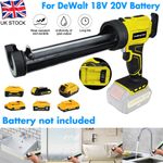 Electric Cordless Glass Glue Caulking Gun Kit Fit For Dewalt 18v 20v Battery New