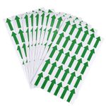 300 Pcs Arrow Stickers, Small Coding Signs Labels (Green, 1.2x0.4-inch)