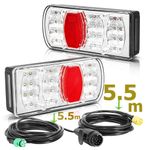 1Set 13 Pin LED Rear Combination Tail Light Kit Trailer Truck Caravan E-Mark 12V
