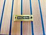 Brass Horn Plate Sign Classic Boat Narrowboat River Safety BSS