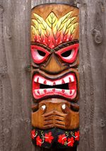 CLEARANCE 30cm Tiki Bar Wall Mask Wooden TikiBar Decoration SECONDS 7