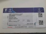 Leipzig Liverpool Ticket Champions League 2024/25 Printed By The Visiting Team