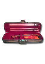 *BARGAIN* Deluxe 4/4 violin hard case four bow holder felt Rosin rest space UK 