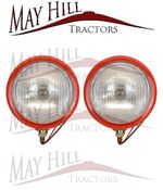 PAIR of Massey Ferguson TE20,TEA,TED,TEF,35,65 Tractor Head Lamp Light Red