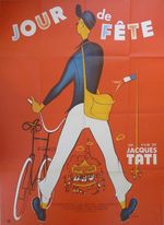 JOUR DE FETE - JACQUES TATI / BICYCLE / CAROUSEL / POSTMAN - LARGE MOVIE POSTER