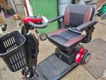 Roma 4-Wheel Mobility Scooter Red/Black Swivel Seat Padded Armrests Basket