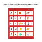 ›Magnetic Pocket Chart 5 Rows Transparent Schedule Pocket Chart For Home School