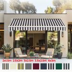 Manual Awning Canopy Outdoor Garden Patio Sun Shade Retractable Shelter 9 Colour