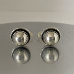 GEORG JENSEN Sterling Silver Cufflinks #44D Silver Ball 925S Denmark