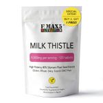 Milk Thistle Tablets 4000mg | 120 High Strength Tablets | 80% Silymarin Vegan