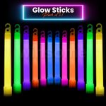 25 Premium Glow Sticks Party Pack Color Party Favors Safety Light 6" Long