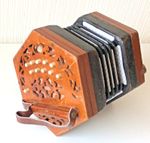 LACHENAL 20 BUTTON ANGLO CONCERTINA  in  C/G  - No. 91926 Circa 1872