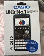Casio fx-CG50 Graphing Calculator Large LCD Programmable USB, Box Manuals