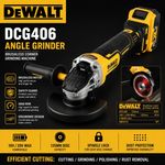 DEWALT DCG406 18V Brushless Cordless Angle Grinder - 125mm