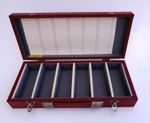 Vintage Retro Photographic 35mm Slide Storage Box Case Burgundy Red Capacity 150