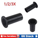 Campervan Caravan Motorhome Gas Drop Out Round Floor Vent 75mm x 120mm Black