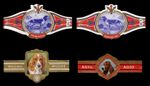 BASSET HOUND DOG DUTCH CIGAR BANDS x 4