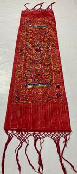 Vintage Traditional Kashmiri Floral Embroidered Pashmina Boho Shawl 128x34cm