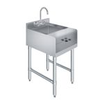 22 in. x 14 in Stainless Steel Blender Station with Dump Sink and Faucet