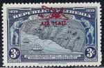 Liberia # C14 MNH 1941 Overprint Error Airplane AIR MAIL Only