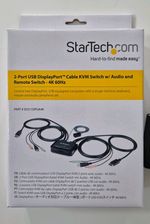 StarTech2-Port USB DisplayPort Cable KVM Switch Audio & Remote Switch - 4K 60Hz