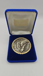 Vintage Heavyweight Golf Scene Medal with Presentation Box