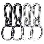 4 Pcs Metal Carabiner Clip Keychain Key Ring Hook Holder For Keys Uk.