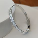 925 Sterling Silver Greek Key Baby Bangle - Expanding Bangle for Babies Toddlers